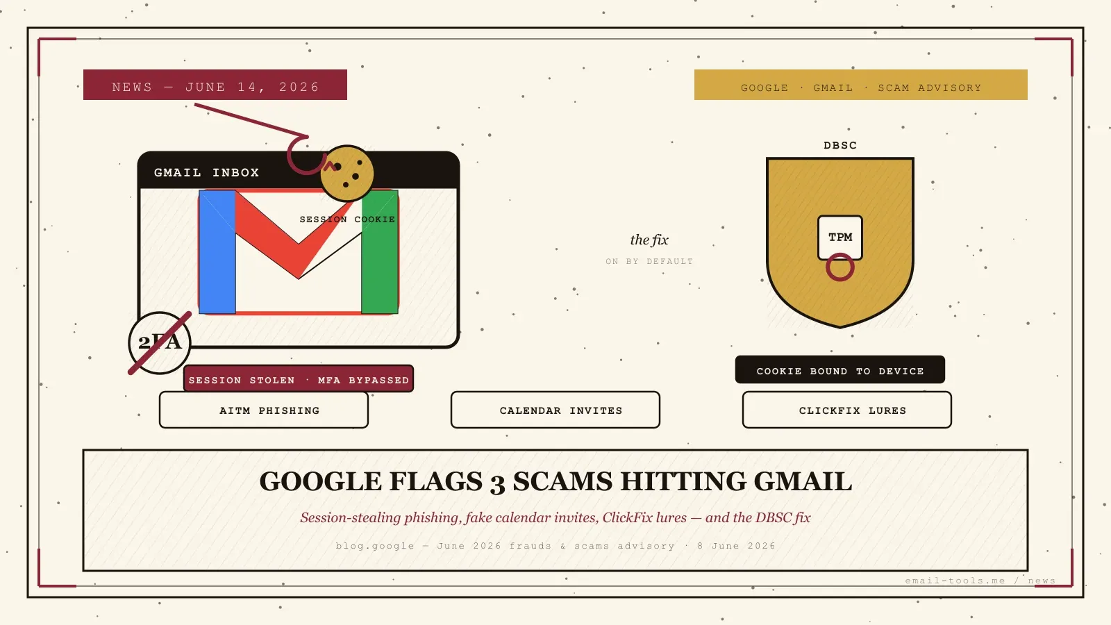 Google's June 2026 Gmail scam advisory: 3 threats to know