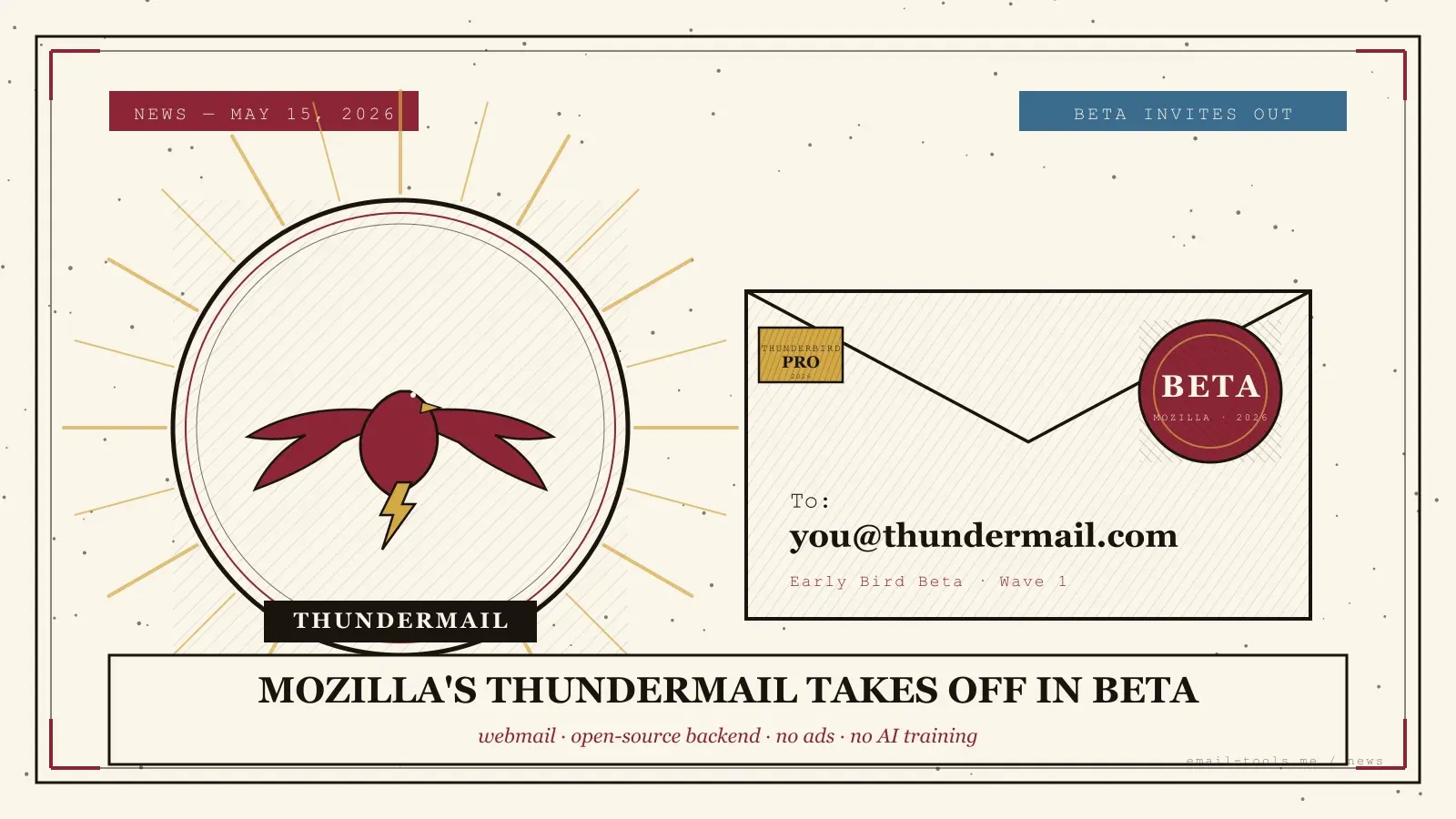 Thundermail de Mozilla empieza a enviar invitaciones beta este mes